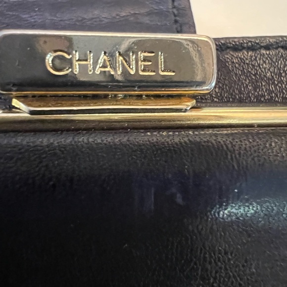 CHANEL Black Caviar Leather Timeless CC Logo Long Kisslock Wallet w/ COA - Picture 7 of 15